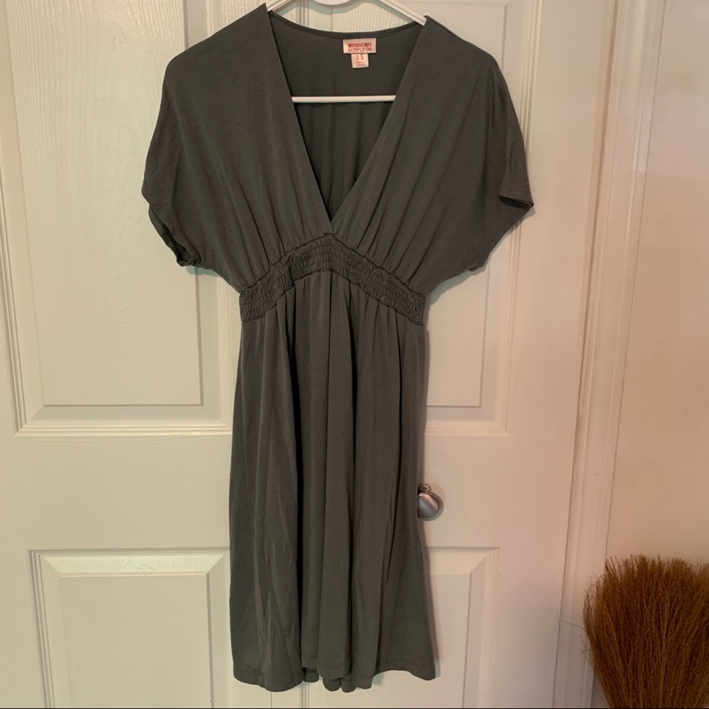Grey low cut dress